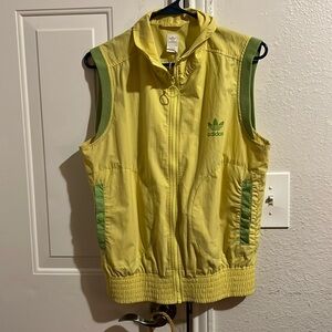 Yellow and neon green adidas original sport vest jacket